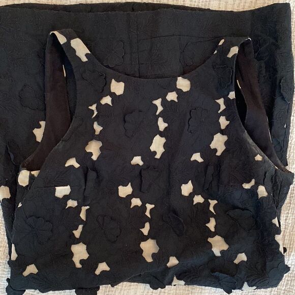 💙 Tibi Floral Texture Little Black Dress - Picture 8 of 9